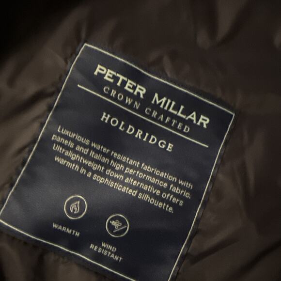 NEW MENS PETER MILLAR HOLDRIDGE HYBRID FULL ZIP SWEATER VEST JACKET, XXL NAVY - Picture 4 of 9